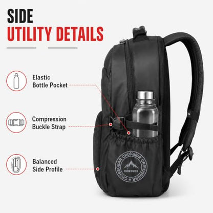 star cloud Laptop Backpack for Men, Business Travel Backpack with Organized Front Pocket, Roomy Main Compartment, Elastic Bottle Pocket, Work Commute Backpack for Office, Travel and Daily Use