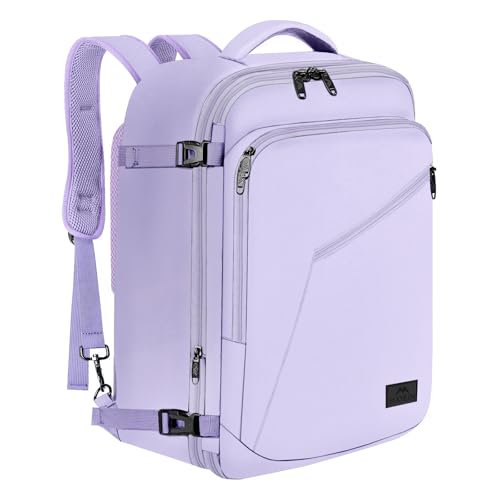 MATEIN Light Purple Carryon Backpack, 40L Airplane Approved Travel Backpack - color: Light Purple, size: X-Large