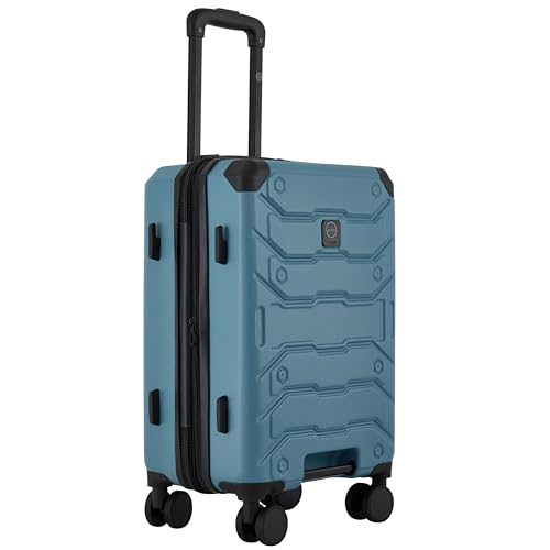 Wrangler ATG Trailway Expandable Hardside Luggage, Storm Blue, 22" Carry-On - color: Storm Blue