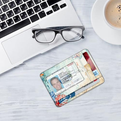 FINTIE Slim Front Pocket Wallet, RFID Blocking Credit Card Holder - color: underwater world