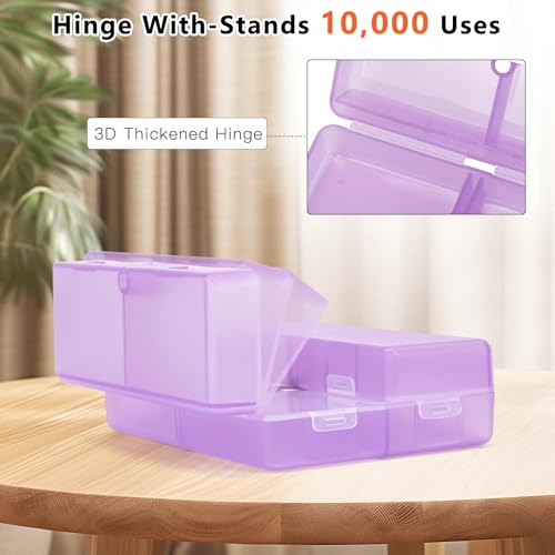 FYY Travel Pill Organizer,7 Compartments Pill Box Medicine Case-ClearPurple - color: Clear Purple, size: Small (1 Piece)