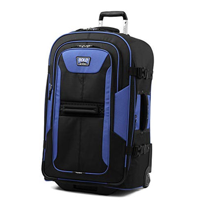 Travelpro Bold Softside Checked Rollaboard, Blue/Black, 28-Inch - color: Blue/Black, size: Checked-Large 28-Inch