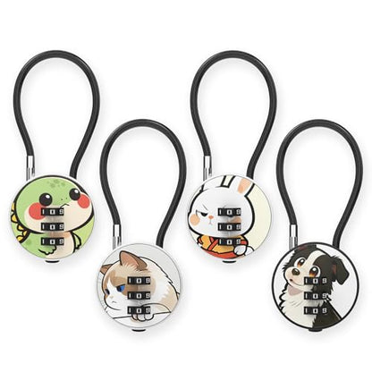 DRESSUP Cute Luggage Locks for Suitcase, Backpack, Bag Zipper, Gym Locker