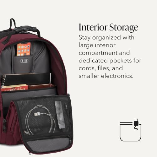 SwissGear Sion Softside Expandable Spinner Luggage Durable Lightweight Travel Suitcase, Merlot, 2-Piece Set (Carry-On/Backpack) - color: Merlot, size: 2-Piece Set (Carry-On/Backpack)