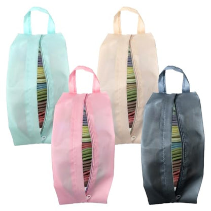 4 PCS Travel Underwear Organizer Bag, Underwear Travel Bag with Zip Handle, Compression Portable Underwears Bags for Luggage Storing Clothes Panties Cosmetics