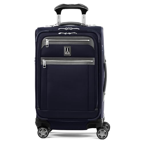 Travelpro Platinum Elite Carry-On Luggage Spinner, Navy, 21-Inch - color: Dark Blue, size: Carry-On 21-Inch