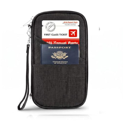 Amazing,Practical,Premium,RFID Family Passport Holder, Travel Wallet, Travel Document Organizer, Passport Bag,(Black) - color: Black