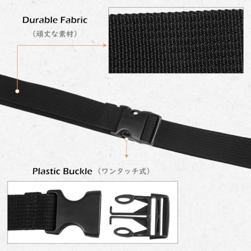 TRIWONDER Tie Down Straps Buckle Lashing Strap Luggage Belt for Suitcase Travel Packing Cargo Trucks Accessories for Bike Rack Backpack Sleeping Bag Box 4 Pack (Black - 3.28ft) - size: 3.3 FT