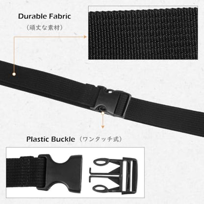 TRIWONDER Tie Down Straps Buckle Lashing Strap Luggage Belt for Suitcase Travel Packing Cargo Trucks Accessories for Bike Rack Backpack Sleeping Bag Box 4 Pack (Black - 3.28ft) - size: 3.3 FT