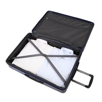 TRIPS EON 28-Inch Lightweight Durable Hardside 8-Wheel Spinner Checked Suitcase Size Luggage, Blue Ribbon - color: Blue Ribbon, size: LARGE CHECKED