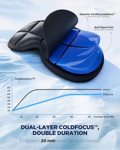 3D Cooling Sleep Mask with Double Coldfocus Gel for Hot & Cold Therapy - color: Black 2 Packs