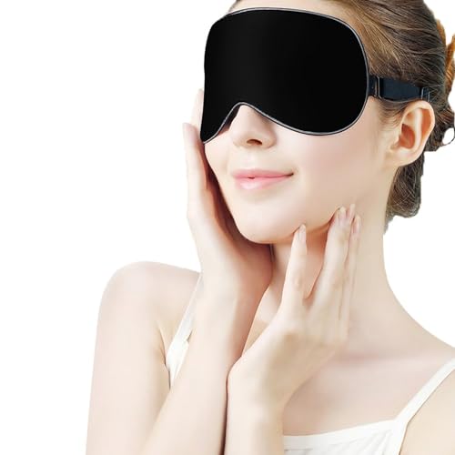 Custom Eye Mask for Men Women Personalized Adjustable Sleep Mask | Add Your Photo Text Logo Adjustable Strap Eyeshade for Sleeping Travel Work, PureBlack - color: Pureblack
