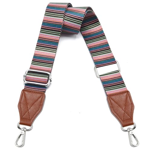 LEMEDE Purse Strap Replacement Crossbody 1.5" Wide Shoulder Strap Adjustable Straps Handbag Strap Replacement Belts - color: Brown-38s-pattern-009