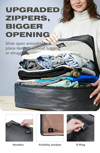 AirVault Reusable Vacuum Compression Travel Bag for Carry-On Suitcase and Backpack, Recycled IPX8 Waterproof Space Saver Vacpack (41L (4-Pack)) - style: 41L (4-Pack)