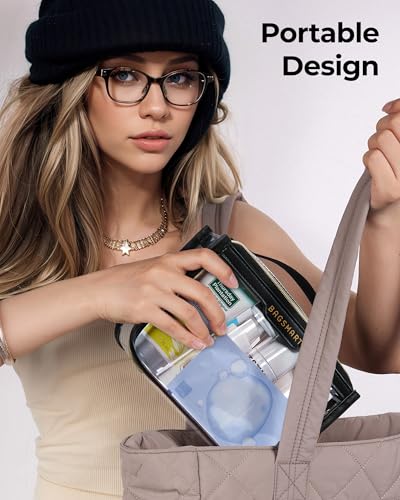 BAGSMART Clear Toiletry Bag for Travel, TSA Approved, 1-Pack, Black - color: Black, size: Pack of 1