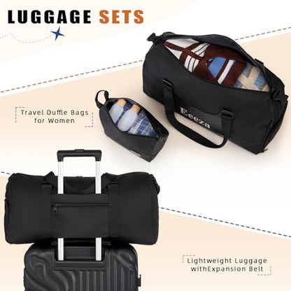 Eeeza Carry On Luggage Set 3 Piece Suitcases, Navy (20/DB/TB) - color: Navy