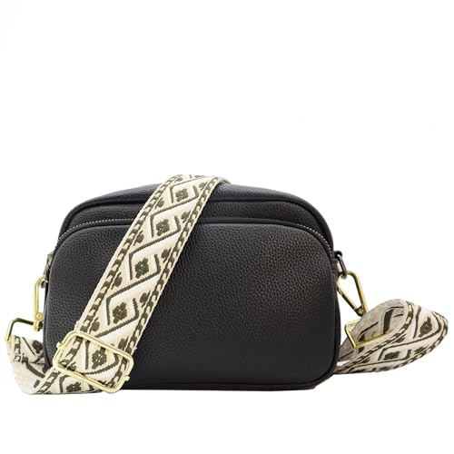 1.5" Wide Purse Strap Adjustable Replacement Gold Hardware Long Crossbody Bag Strap for Thick Shoulder Bags Canvas Handbags Straps - color: Gold Hardware-413