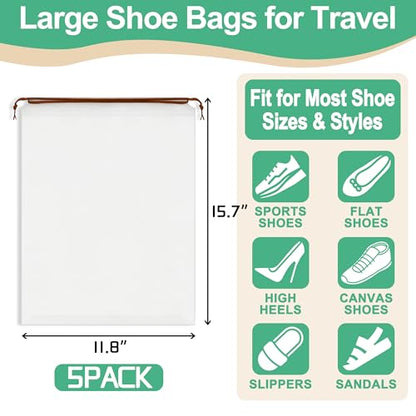 KLASIT Shoe Bags for Travel,15.7 x 11.8 inches,5pack