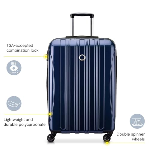 DELSEY PARIS Helium Aero Hardside Expandable Luggage with Spinner Wheels, Titanium, 3-Piece Set (21/24/28) - color: Titanium, size: 3-Piece Set (21/24/28)