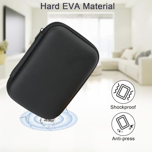 Zoyiancy 2Pcs Power Bank Case, Travel Storage Bag for Cables Earbuds - color: Black, Blue