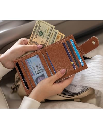 BOSTANTEN Slim Wallet Women Small RFID Blocking Credit Card Holder - color: 0-Beige＆Brown