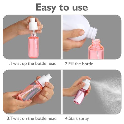 Aeibxiy Small Spray Bottle Travel Size 1.35oz 40ML, Fine Mist Plastic Spray Bottles, Refillable Empty Spray Bottle for Toners, Perfume, Face& Hair Spray - color: Clear,2 Pack