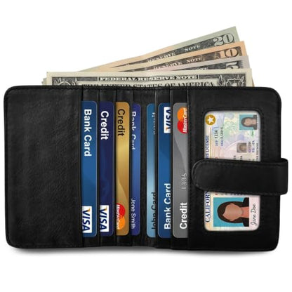 ili New York Bi-Fold Credit Card Wallet for Men & Women - Black - color: Black