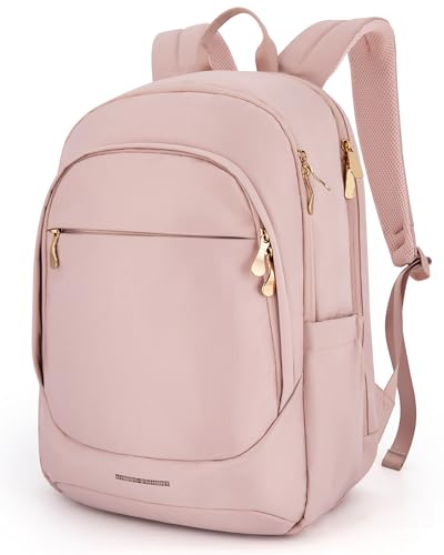 LIGHT FLIGHT Travel Backpack for Women, 15.6 inch Laptop Daypack - color: Pink, size: 15.6 Inch without Wheels