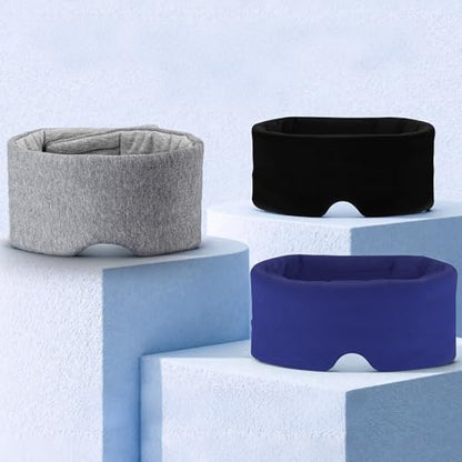 Cotton Sleep Eye Mask for Men and Women, 100% Blocking Light Sleeping Mask - color: Black