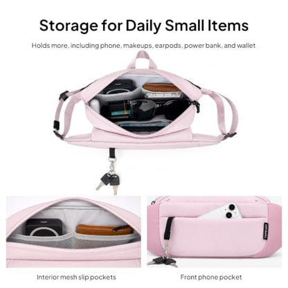 TOPEAST Waist Pack Large Capacity Fanny Pack with Water Bottle Pocket - color: Pink