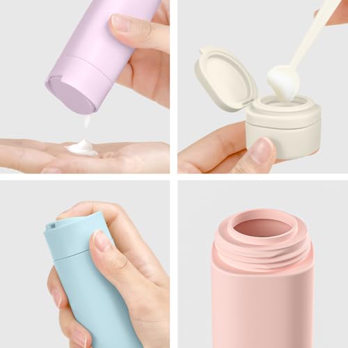 Travel Bottles Set, 5PC TSA Approved Travel Size Toiletry Containers, Leak Proof Refillable Travel Shampoo Lotion Bottles, Travel Accessories (Pink) - color: Pink