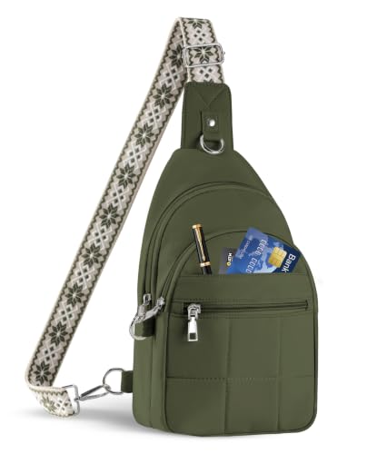 Anti Theft Crossbody Bags for Women,RFID Blocking Sling Bag - color: 03green