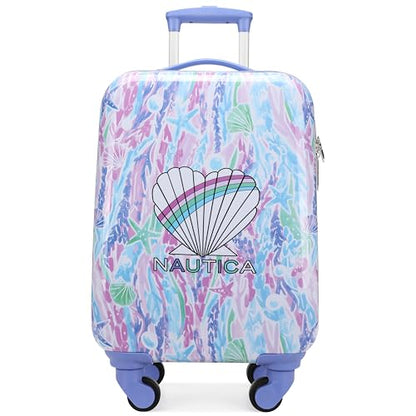 NAUTICA Kids 18" Hardside Carry-on Suitcase with Spinner Wheels, Pastel Shell - color: Pastel Shell