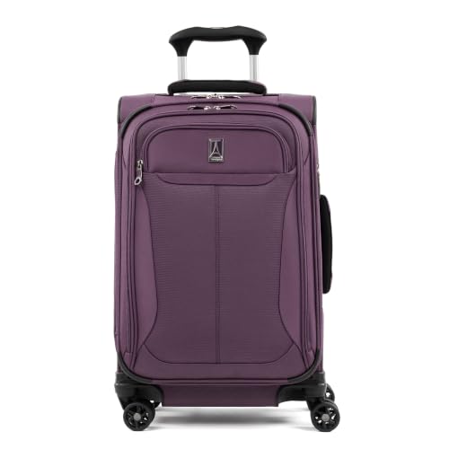 Travelpro Tourlite Softside 21" Expandable Luggage with 4 Spinner Wheels, Lightweight Suitcase, Carry-On, Deep Purple - color: Deep Purple, size: Carry-On 21-Inch