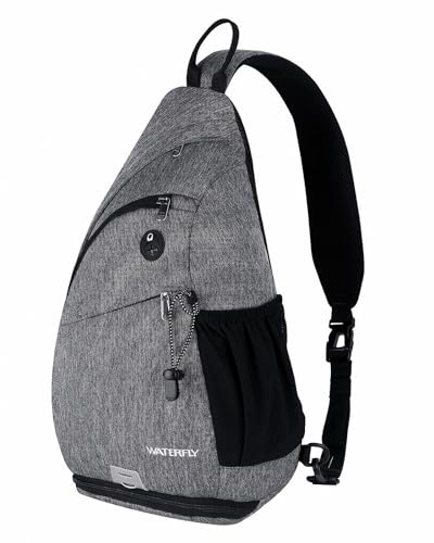 WATERFLY Large Sling Bag Crossbody Backpack Chest Pack for Men Women - color: Grey