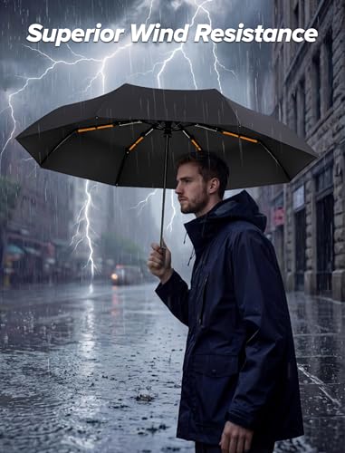 Yoobure Travel Compact Umbrellas for Rain, UV Umbrella for Sun Protection - color: Black-Just 1pc