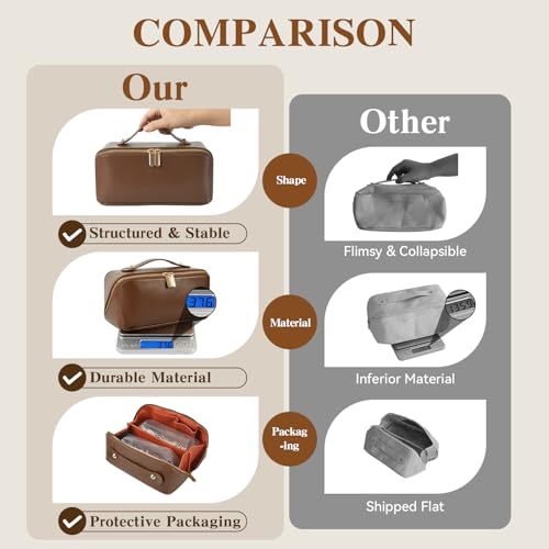 Travel Makeup Bag Large Capacity Cosmetic Bags for Women, Waterproof Toiletry Bag Open Flat Makeup Bag with Compartments and Handle, Portable Cosmetic Organizer Pouch, Black - color: Black
