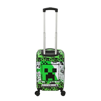 Bioworld Minecraft Creeper 20" Carry-On Luggage With Wheels And Retractable Handle - color: MNC Green
