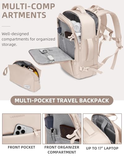 LARVENDER Carry on Luggage Sets 3 Piece, 20 Inch Suitcase, Glossy Champagne - color: Glossy Champagne (XL-BP), size: 3 Piece Set (Backpack/TB/20)