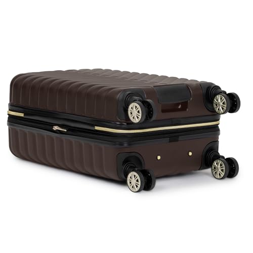 Kenneth Cole REACTION Madison Square Lightweight Hardside Chevron Expandable Spinner Luggage, Chocolate Brown, 2-Piece (20" Carry On + Sophie Backpack) - color: Chocolate Brown, size: 2-Piece (20" Carry On + Sophie Backpack)