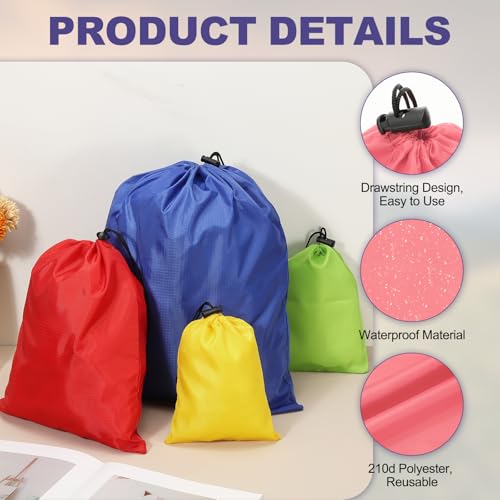 uxcell 210D Polyester Drawstring Bag w/Toggle,10x12 Inch Bag,Pink - color: Pink, size: 10x12inch