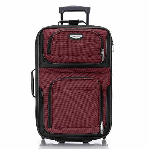 Travel Select Amsterdam Softside Expandable Luggage with Rolling Wheels, Red, 21-Inch Carry-on - color: Red, size: 21-Inch Carry-on
