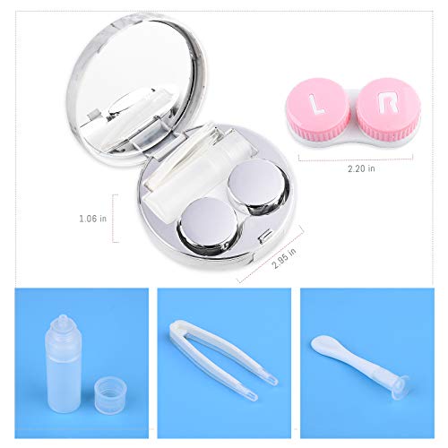 cauyuan Cute Contact Lens Case Portable Travel Box - color: D-Silver
