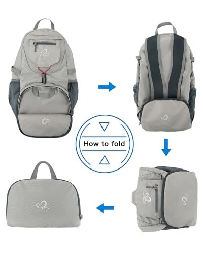 WATERFLY Small Lightweight Packable Backpack: 20l Hiking Daypack Man Woman - color: Grey3