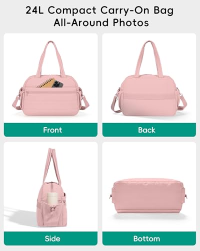 Urbanstand Travel Duffle Bag, Puffer Weekender Carry on Bag for Women - color: Pink