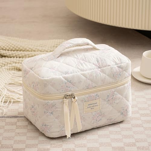 uekeboag Large Travel Quilted Makeup Bag for Women - color: 1Pc 07PinkRose