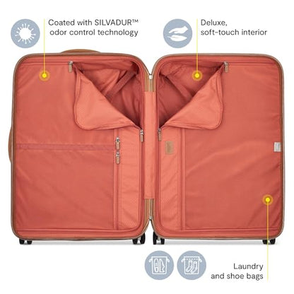DELSEY PARIS Chatelet Air 2.0 Hardside Luggage with Spinner Wheels, Chocolate Brown, 3 Piece Set, (19/24/28) - color: Chocolate Brown, size: 3 Piece Set (19/24/28)