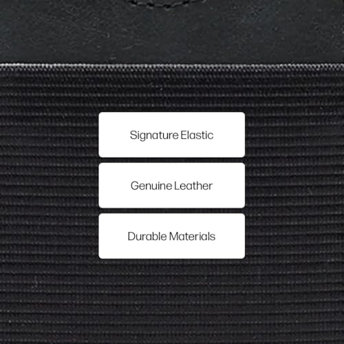 Thread Wallets Ultra Slim Wallet Vertical Leather Card Sleeve Wallet Thin Card Holder Minimalist Card Holder Wallets RFID Secure Black - color: Black