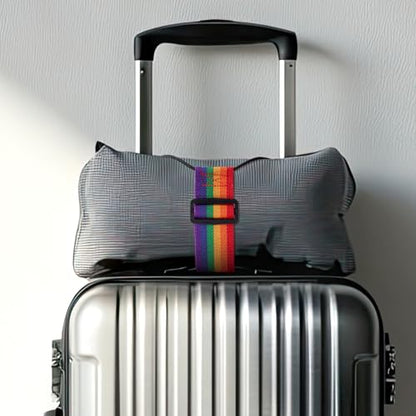 4 Pcs Rainbow Luggage Connector Straps, Adjustable Straps for Suitcases - color: Rainbow, 4pcs