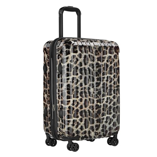 Checked Luggage, Expandable 28 Inch Hardside Suitcase - color: Cheetah, size: L(checked-28")